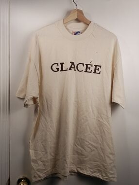 Vintage Hanes Glacee Beefy-T Cream Crewneck T-Shirt Made In USA XL Single Stitch